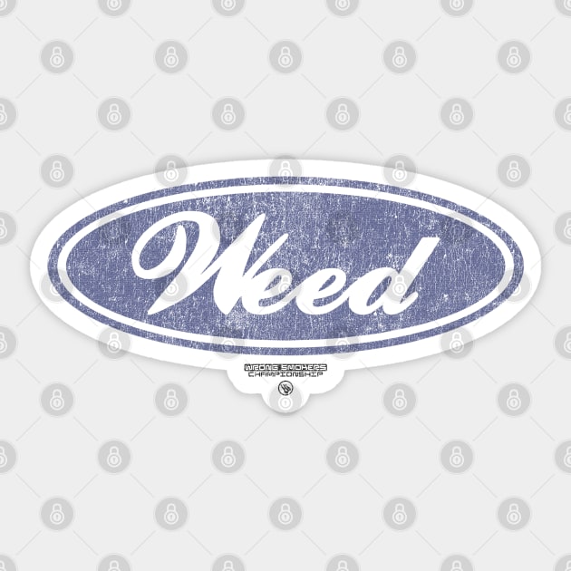 WEED Oval Emblem Sticker by Wrongteeshirt